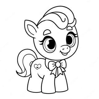 Cute Sweetie Belle With A Bow Coloring Page 73983-59275