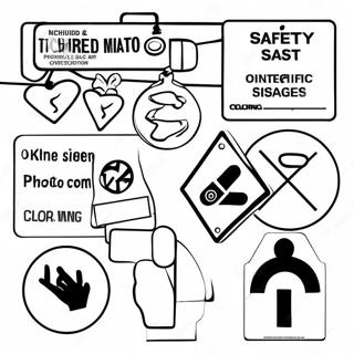 Safety Signs Coloring Page 74002-59286