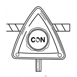 Bright Caution Sign Coloring Page 74003-59293