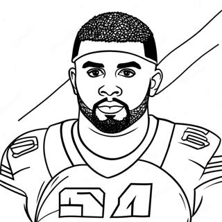 Ezekiel Elliott Coloring Page 74012-59289