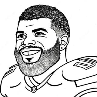 Ezekiel Elliott Coloring Page 74012-59290