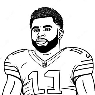 Ezekiel Elliott Coloring Page 74012-59292