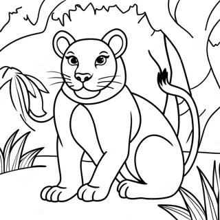 Bagheera Jungle Coloring Page 74052-59325