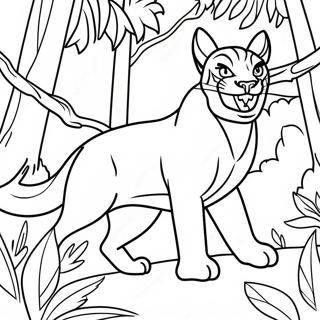 Majestic Bagheera In The Jungle Coloring Page 74053-59332