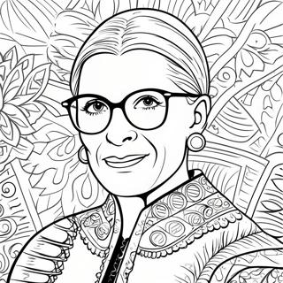 Ruth Bader Ginsburg Portrait Coloring Page 74062-59334