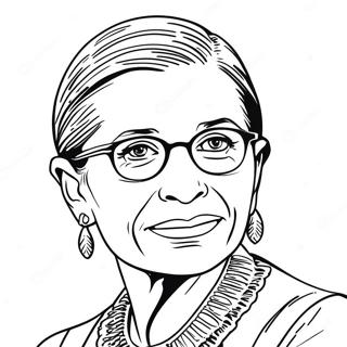 Ruth Bader Ginsburg Portrait Coloring Page 74062-59335