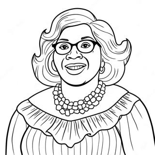 Funny Madea In A Dress Coloring Page 74083-59353