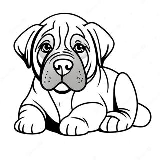 English Mastiff Puppy Coloring Page 74102-59367