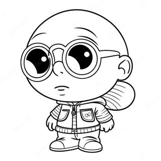 Gangsta Stewie Coloring Pages