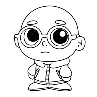 Cool Gangsta Stewie With Sunglasses Coloring Page 74113-59374