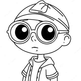 Cool Gangsta Stewie With Sunglasses Coloring Page 74113-59375