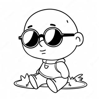 Cool Gangsta Stewie With Sunglasses Coloring Page 74113-59376