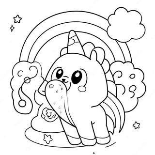 Pink Rainbow Friends Coloring Page 74132-59385