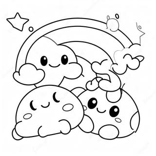 Cute Pink Rainbow Friends Coloring Page 74133-59400