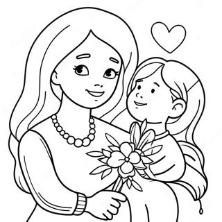 Heartwarming Christian Mothers Day Coloring Page 74143-59404