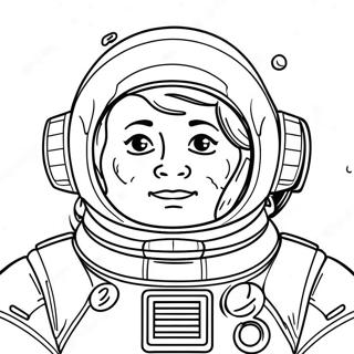 Astronaut In Space Coloring Page 74152-59405