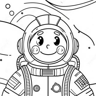 Astronaut In Space Coloring Page 74152-59406