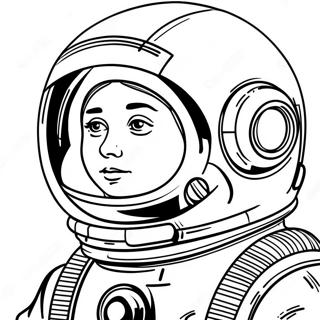 Astronaut In Space Coloring Page 74152-59407