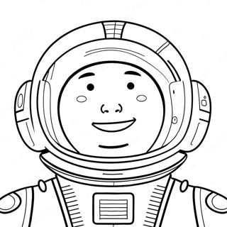 Astronaut In Space Coloring Page 74152-59408