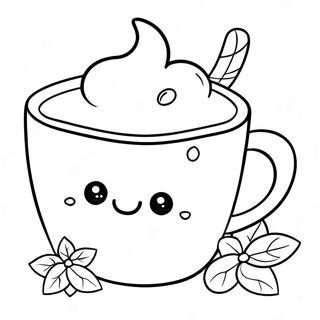 Cute Hot Chocolate Coloring Pages