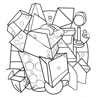 Cubism Coloring Page 74172-59426