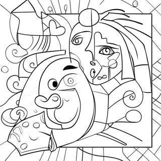 Cubism Coloring Page 74172-59427