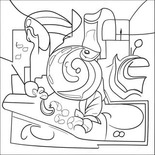 Cubism Coloring Page 74172-59428