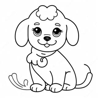 Cute Poodle Puppy Coloring Page 7427-6129