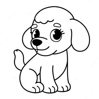 Cute Poodle Puppy Coloring Page 7427-6131