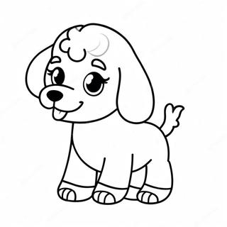 Cute Poodle Puppy Coloring Page 7427-6132