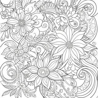 Detailed Floral Intricate Coloring Page 742-594