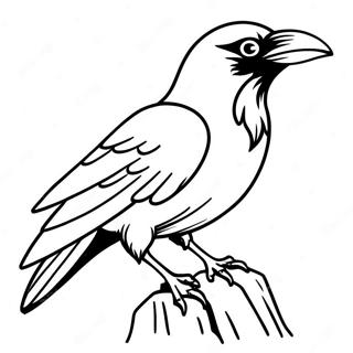 Raven Coloring Page 7436-6134