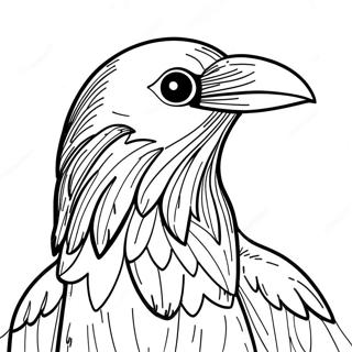 Raven Coloring Page 7436-6136