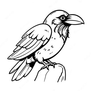 Majestic Raven In Flight Coloring Page 7437-6137