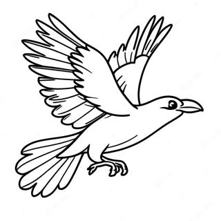 Majestic Raven In Flight Coloring Page 7437-6138