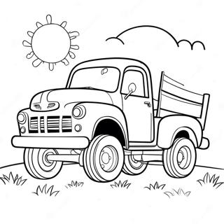 Little Blue Truck Coloring Page 7446-6143