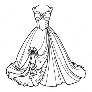 Beautiful Dress Ball Gown Coloring Pages