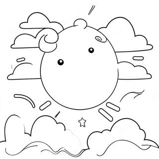 Heavenly Clouds Coloring Page 7476-6167