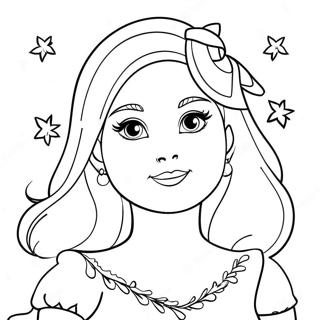 Barbie Christmas Coloring Page 7496-6179