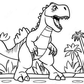 Indominus Rex Roaring Coloring Page 7507-6190