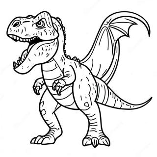 Indominus Rex Roaring Coloring Page 7507-6192