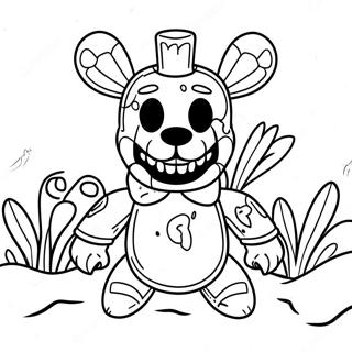 Creepy Spring Trap Coloring Page 7517-6202