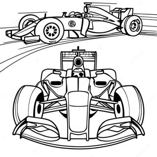 F1 Racing Car Coloring Page 7526-6197