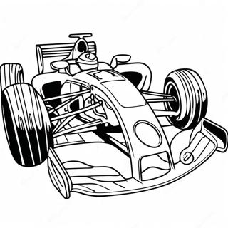 F1 Racing Car Coloring Page 7526-6198