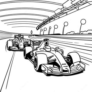 Exciting F1 Race Track Coloring Page 7527-6207