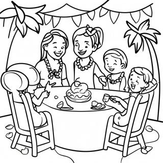 Luau Coloring Pages