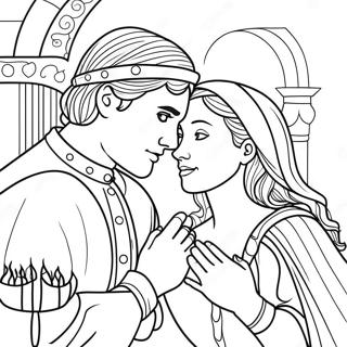 Romeo And Juliet Classic Scene Coloring Page 7546-6214