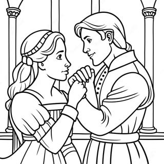 Romeo And Juliet Classic Scene Coloring Page 7546-6215