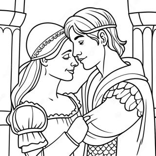 Romeo And Juliet Classic Scene Coloring Page 7546-6216