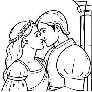 Romantic Romeo And Juliet Coloring Page 7547-6219